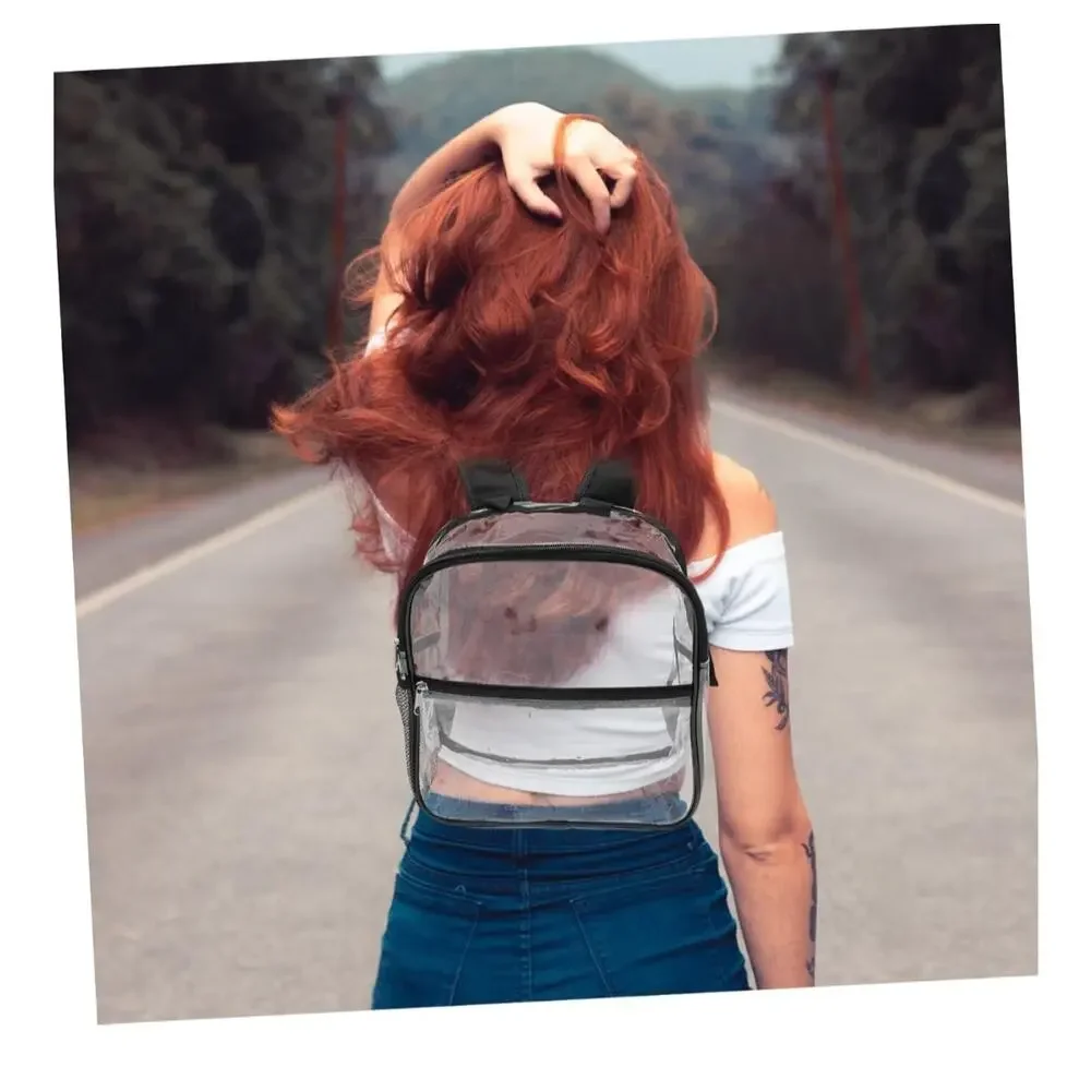 Elegant Casual Backpack Plastic Mini Bag for‎ Travel School Shopping Satchel
